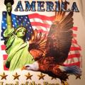AMERICKÁ VLAJKA  - socha svobody- na tričko